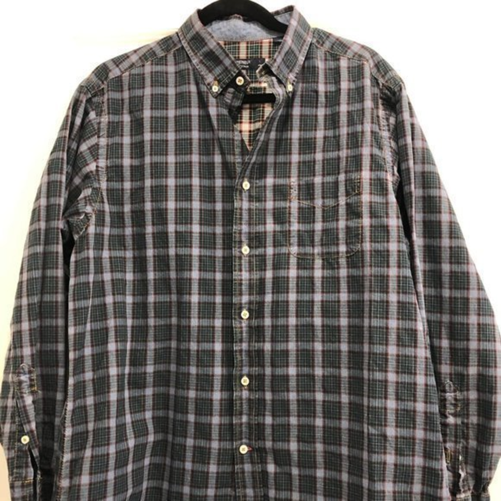 Cremieux Men's Button Down Long Sleeve Shirt Size Large Plaid